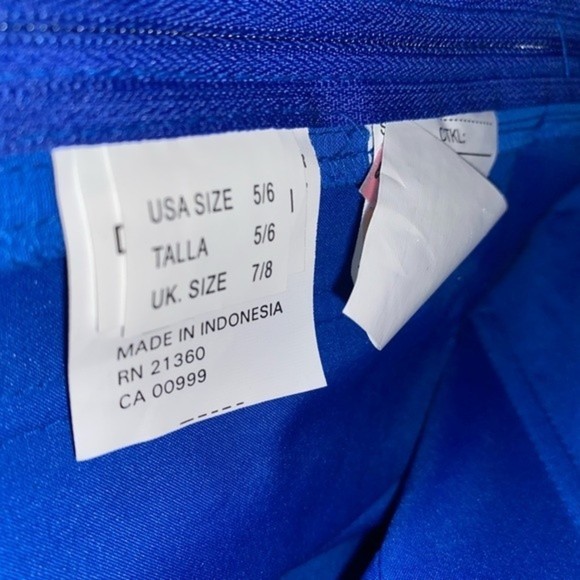 NWT Mori Lee Strapless Blue Sweetheart Chiffon Long Maxi Gown Size 6 - Picture 5 of 16